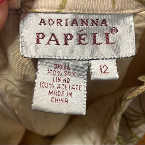 Adrianna Papell silk beaded wide leg pants 12 - Picture 3 of 7